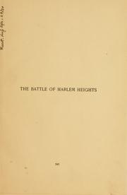 Cover of: The battle of Harlem Heights by William R. Shepherd