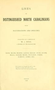 Cover of: Lives of distinguished North Carolinians