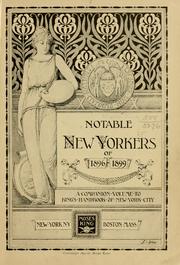 Cover of: Notable New Yorkers of 1896-1899 by Moses King