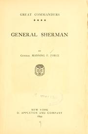 Cover of: General Sherman by M. F. Force