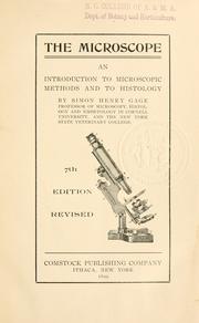 Cover of: The microscope by Gage, Simon Henry