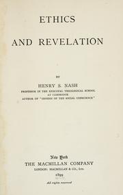 Cover of: Ethics and revelation. by Henry Sylvester Nash