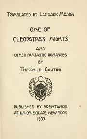 One of Cleopatra's nights by Théophile Gautier