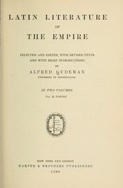 Latin literature of the empire by A. Gudeman