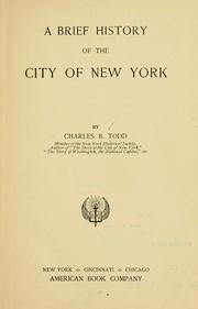 Cover of: A brief history of the city of New York