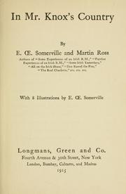 Cover of: In Mr. Knox's country