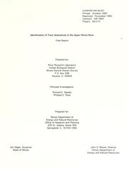 Cover of: Identification of toxic substances in the upper Illinois River: final report