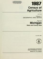 Cover of: 1987 census of agriculture. by 
