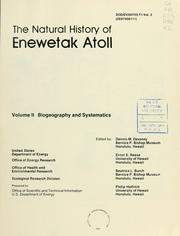 Cover of: The Natural history of Enewetak Atoll by Dennis M. Devaney