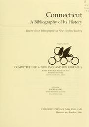 Cover of: Connecticut, a bibliography of its history