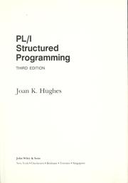 Cover of: PL/I structured programming by Joan Kirkby Hughes