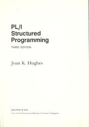 Cover of: PL/I structured programming