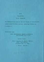 Cover of: 1830 Florida U.S. census.