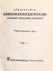 Cover of: Abhidhānarājendraḥ by Vijayarājendrasūri