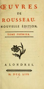 Cover of: Œuvres de Rousseau.