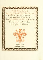 Cover of: Emblemi di Q. Orazio Flacco by Otto van Veen