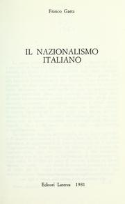 Cover of: Il nazionalismo italiano