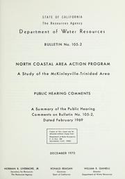 North coastal area action program by California. Dept. of Water Resources.