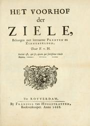 Cover of: Het voorhof der ziele: behangen met leerzaeme prenten en zinnebeelden