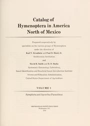 Cover of: Catalog of Hymenoptera in America north of Mexico