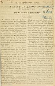Cover of: Arrest of Aaron Burr in Alabama in 1807