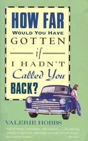 Cover of: How far would you have gotten if I hadn't called you back?: a novel