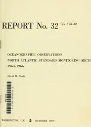 Cover of: Oceanographic observations: North Atlantic standard monitoring sections, 1964-1966