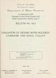 Cover of: Evaluation of ground water resources by California. Dept. of Water Resources.