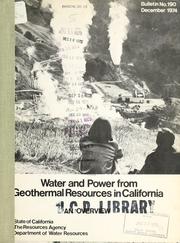 Cover of: Water and power from geothermal resources in California: an overview