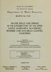 Water wells and springs in the eastern part of the Upper Santa Margarita watershed, Riverside and San Diego counties, California by United States Geological Survey