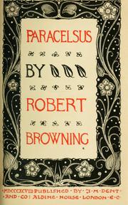 Cover of: Paracelsus by Robert Browning