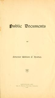 Public documents by William O'Connell Bradley