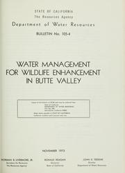 Cover of: Water management for wildlife enhancement in Butte Valley.