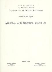 Cover of: Municipal and industrial water use.