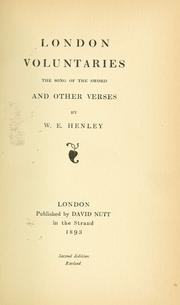 Cover of: London voluntaries: The song of the sword, and other verses