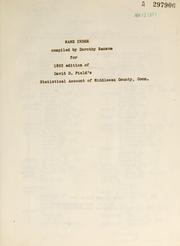 Cover of: Statistical account of Middlesex County, Conn.