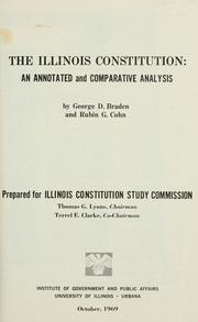 Cover of: The Illinois constitution: an annotated and comparative analysis