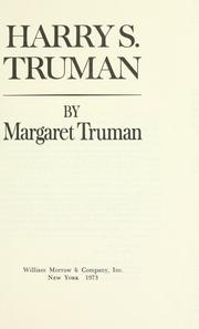 Cover of: Harry S. Truman by Margaret Truman