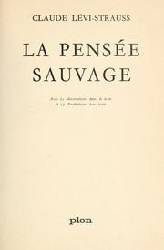La pensée sauvage by Claude Lévi-Strauss
