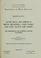 Cover of: Water wells and springs in Bristol, Broadwell, Cadiz, Danby, and Lavic Valleys and vicinity