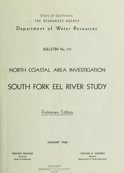 Cover of: North coastal area investigation by California. Dept. of Water Resources.