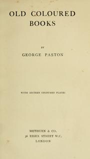 Cover of: Old coloured books by George Paston