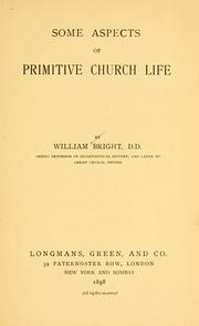 Cover of: Some aspects of primitive church life.