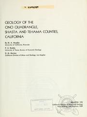 Cover of: Geology of the Ono quadrangle, Shasta and Tehama Counties, California