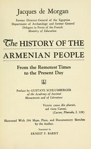 Cover of: The history of the Armenian people, from the remotest times to the present day by Jacques Jean Marie de Morgan