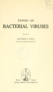 Cover of: Papers on bacterial viruses.