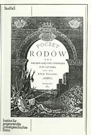Cover of: Poczet rodów w Wielkiem Księstwie Litewskiem w XV i XVI wieku