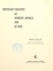 Cover of: Protozoan parasites of domestic animals and of man.