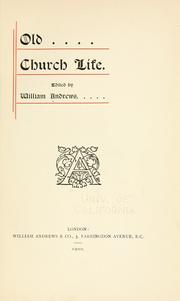 Cover of: Old Church life