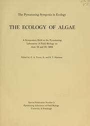 Cover of: The ecology of algae by C. A. Tryon